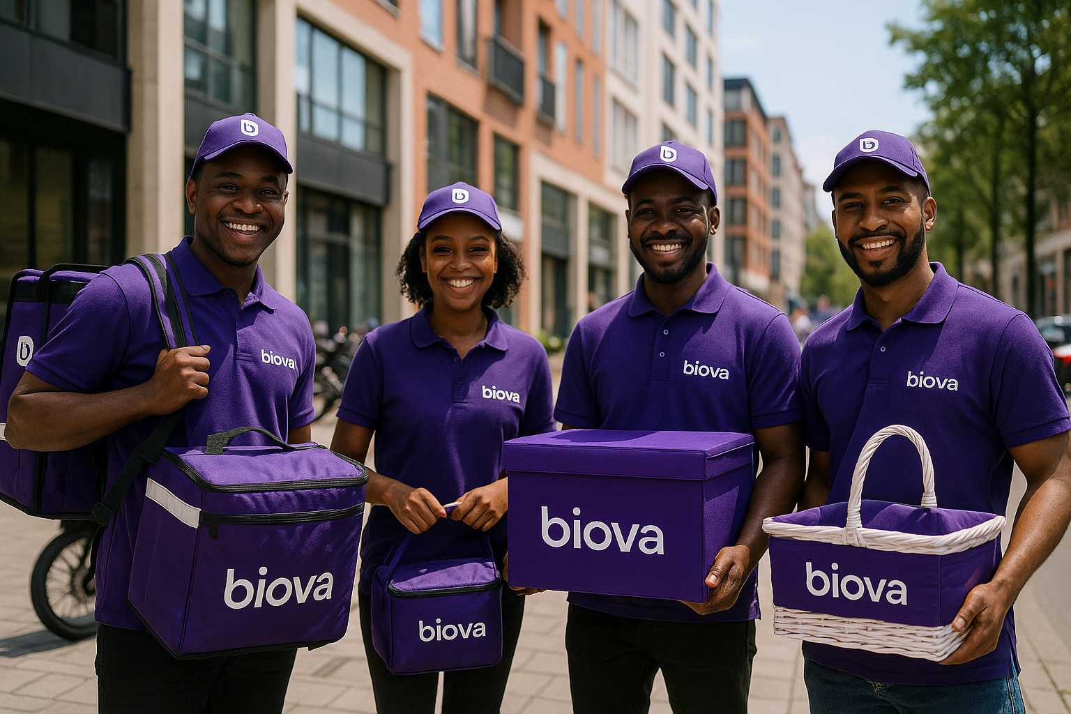 Livreurs Biova en mission