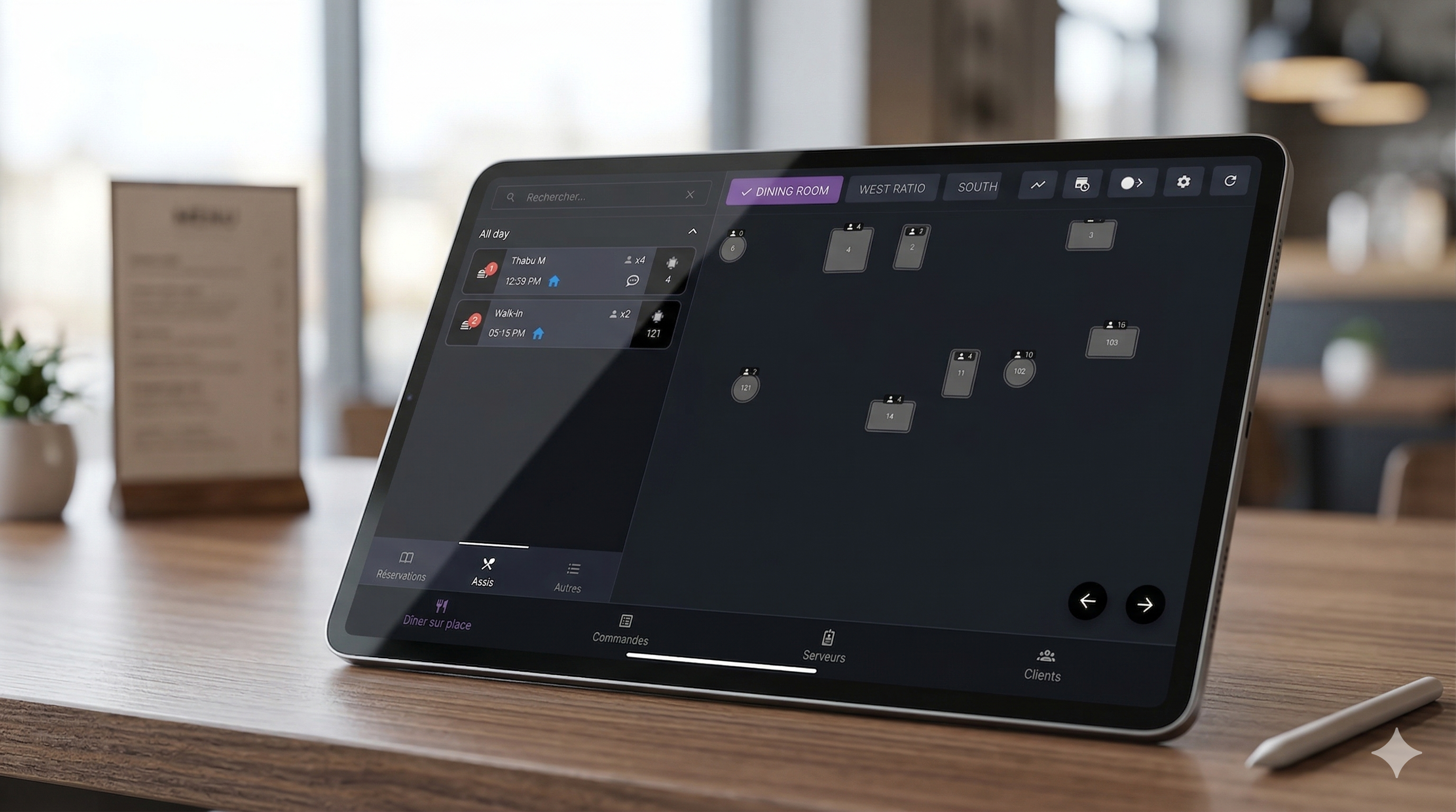 Gestion des réservations Biova